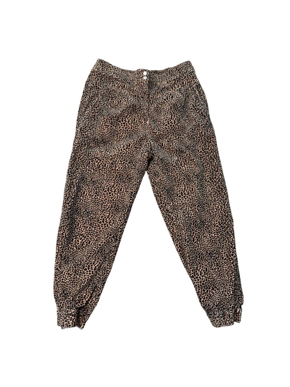 Anthropologie Leopard Print Jogger Corduroy Pants Large Animal Print